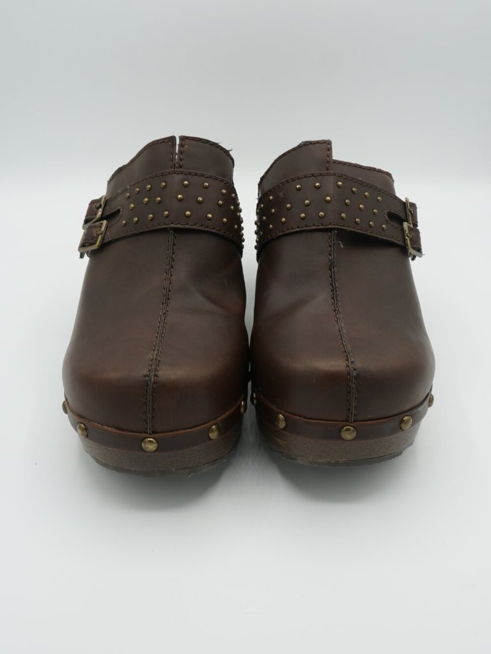 Route 66 Women's Camden Brown Studded Chunky Clogs Mules Size 8.5 - Picture 6 of 12